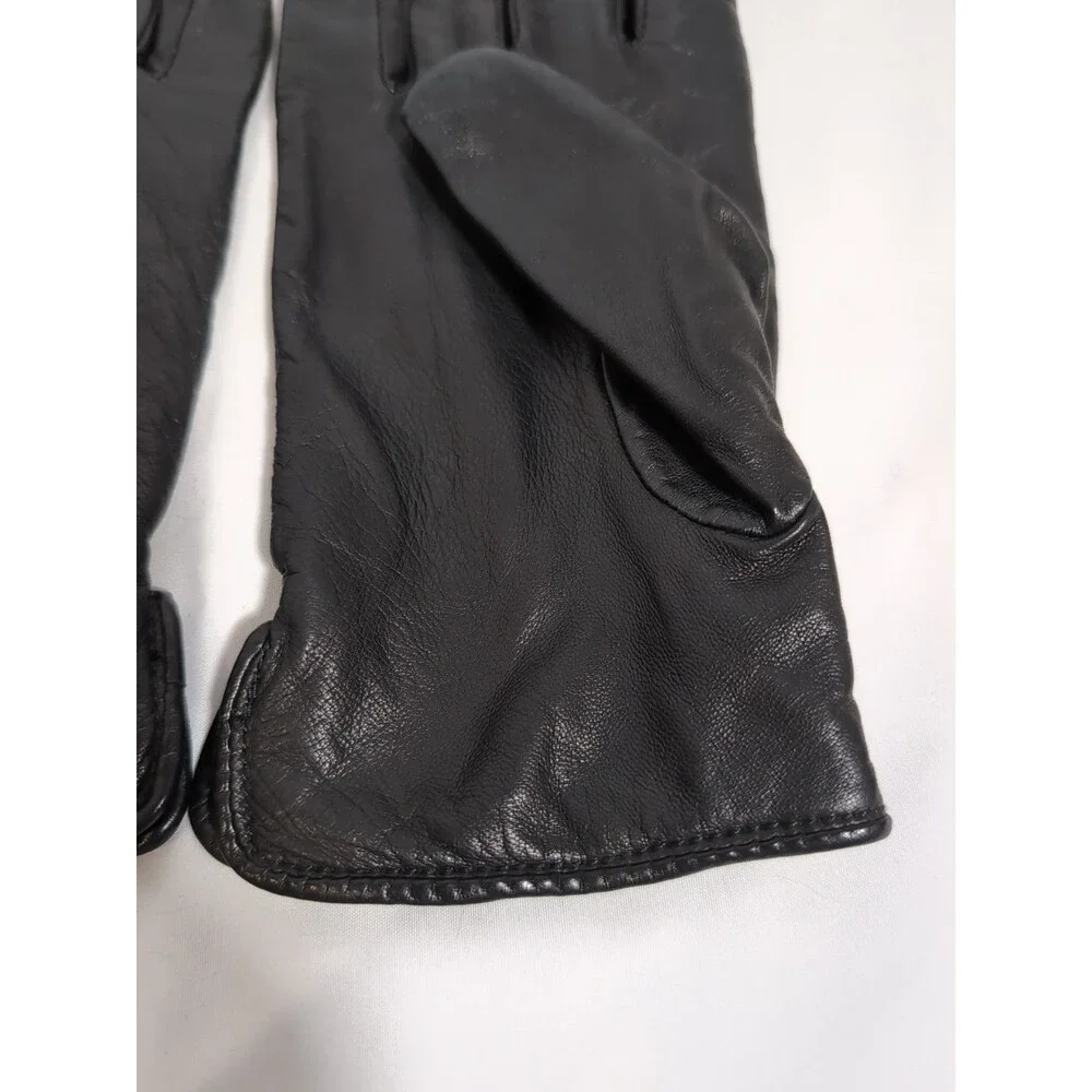 GRANDOE BLACK LEATHER DRIVING GLOVES WOMEN'S SIZE XL CLASSIC NEW